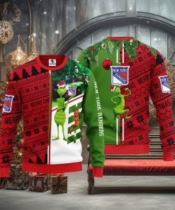 New York Rangers Grinch & Scooby doo Christmas Ugly Sweater 1