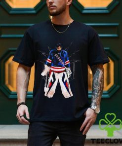 New York Rangers Henrik Lundqvist pose shirt