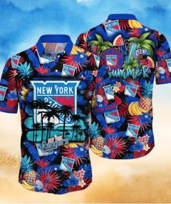 New York Rangers NHL Flower Hawaiian Shirt For Men Women Great Gift For Fans