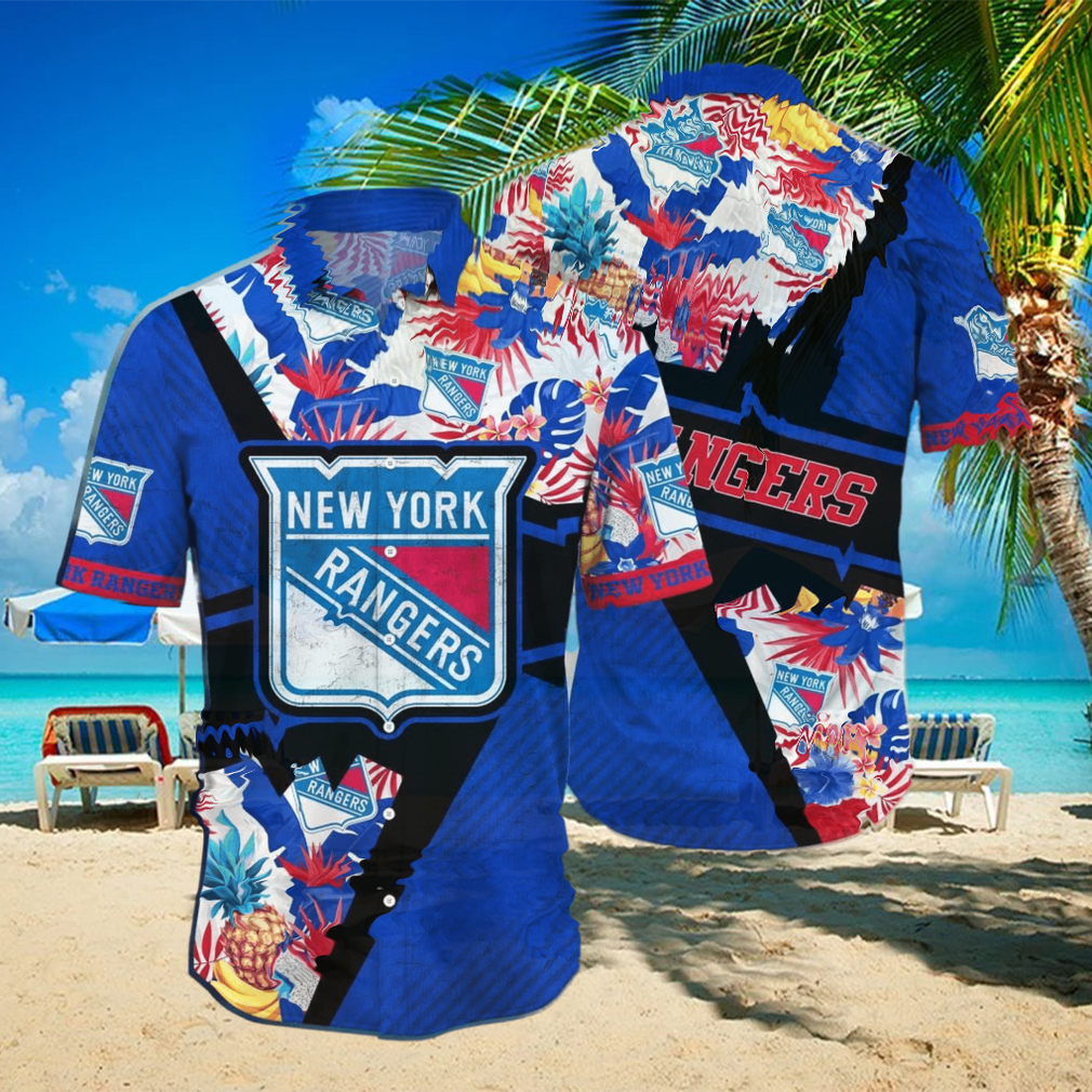 New York Rangers NHL Flower Hawaiian Shirt Gift For Men Women Fans New York Rangers NHL Flower Hawaiian Shirt Gift For Men Women Fans
