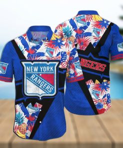 New York Rangers NHL Flower Hawaiian Shirt Gift For Men Women Fans 1 New York Rangers NHL Flower Hawaiian Shirt Gift For Men Women Fans
