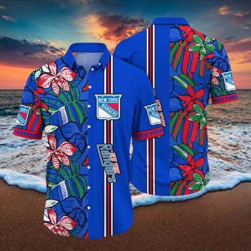 New York Rangers NHL Hawaiian Shirt Sunshine Aloha Shirt