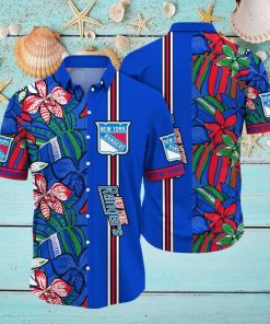 New York Rangers NHL Hawaiian Shirt Sunshine Aloha Shirt