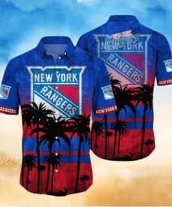 New York Rangers NHL Logo Coconut Tropical Hawaiian Shirt Beach Gift For Fans