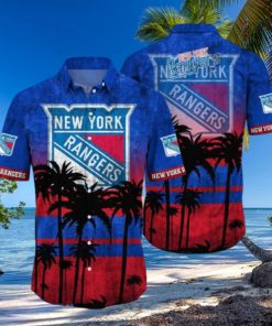 New York Rangers NHL Logo Coconut Tropical Hawaiian Shirt Beach Gift For Fans