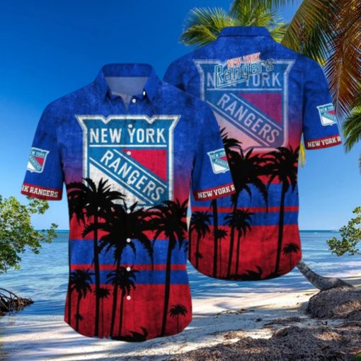 New York Rangers NHL Logo Coconut Tropical Hawaiian Shirt Beach Gift For Fans