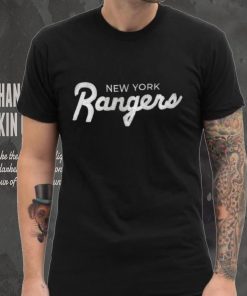 New York Rangers Starter x NHL Black Ice Black Cross Check Shirt