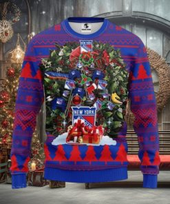 New York Rangers Tree Ugly Christmas Fleece Sweater