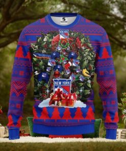 New York Rangers Tree Ugly Christmas Fleece Sweater