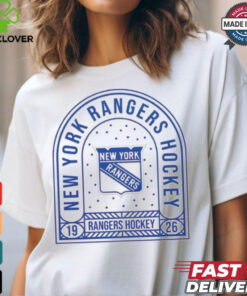 New York Rangers Uphill Stained Glass T Shirt