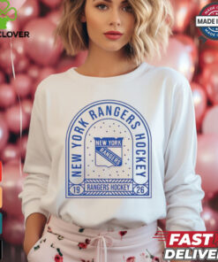 New York Rangers Uphill Stained Glass T Shirt