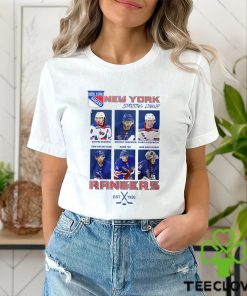 New York Rangers starting lineup Panarin Trocheck Lafreniere Gustafsson Fox Shesterkin shirt