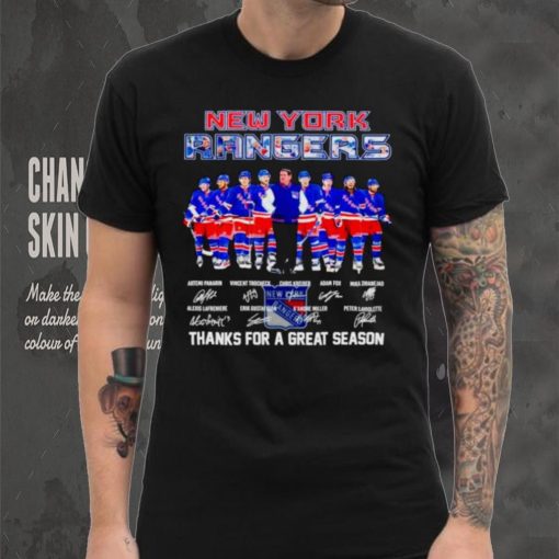 New York Rangers thank you for a greats season 2024 signatures hoodie, sweater, longsleeve, shirt v-neck, t-shirt