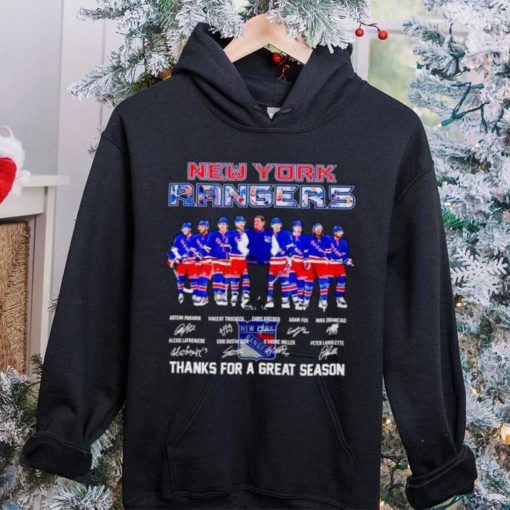 New York Rangers thank you for a greats season 2024 signatures hoodie, sweater, longsleeve, shirt v-neck, t-shirt