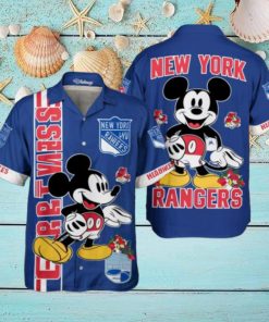 New York Rangers x Disney Mickey Hawaiian Shirt