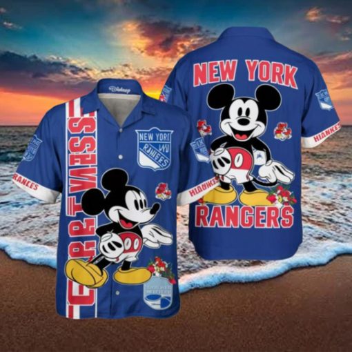 New York Rangers x Disney Mickey Hawaiian Shirt