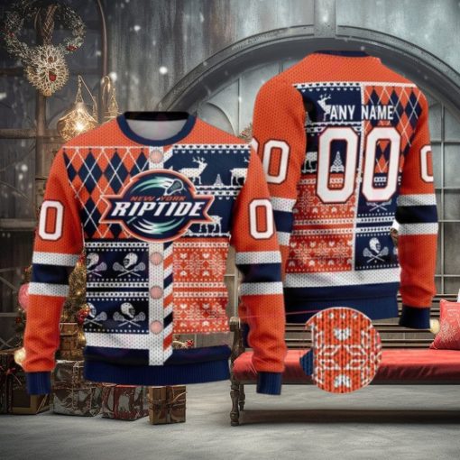 New York Riptide Special Design Big Logo Ugly Christmas Sweater