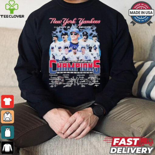 New York Yankees 2024 AL East Division Champs Back To Back To Back T Shirt