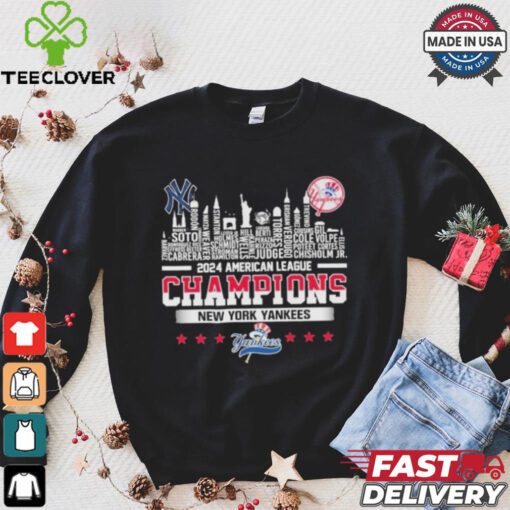 New York Yankees 2024 American League Champions Skyline T Shirt