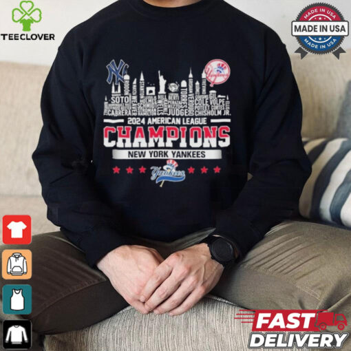 New York Yankees 2024 American League Champions Skyline T Shirt