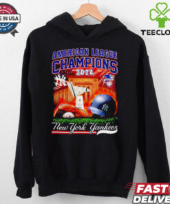 New York Yankees 2024 National League Champions helmet trophy shirt