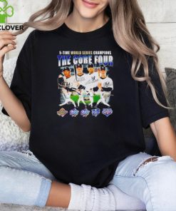 New York Yankees 5 time world series Champions the core four signatures shirt