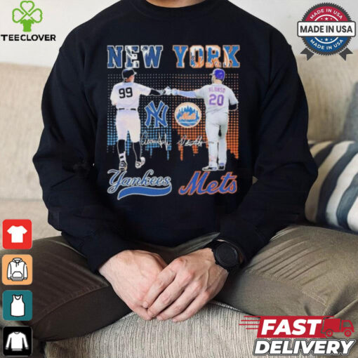 New York Yankees Aaron Judge New York Mets Pete Alonso 2024 Signatures Shirt