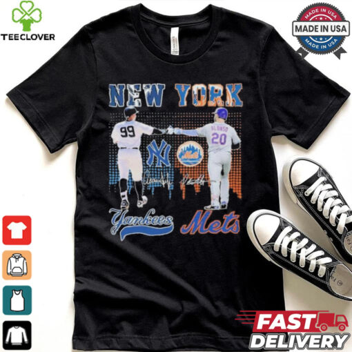 New York Yankees Aaron Judge New York Mets Pete Alonso 2024 Signatures Shirt