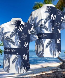 New York Yankees All Over Print Summer Short Sleeve Hawaiian Beach Shirt