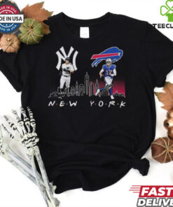 New York Yankees Baseball Buffalo Bills Football The Friends The Proud Signatures T Shirt