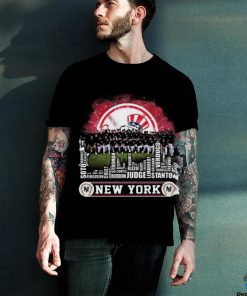 New York Yankees Baseball Squad 2024 Player Name City Skyline T Shirt