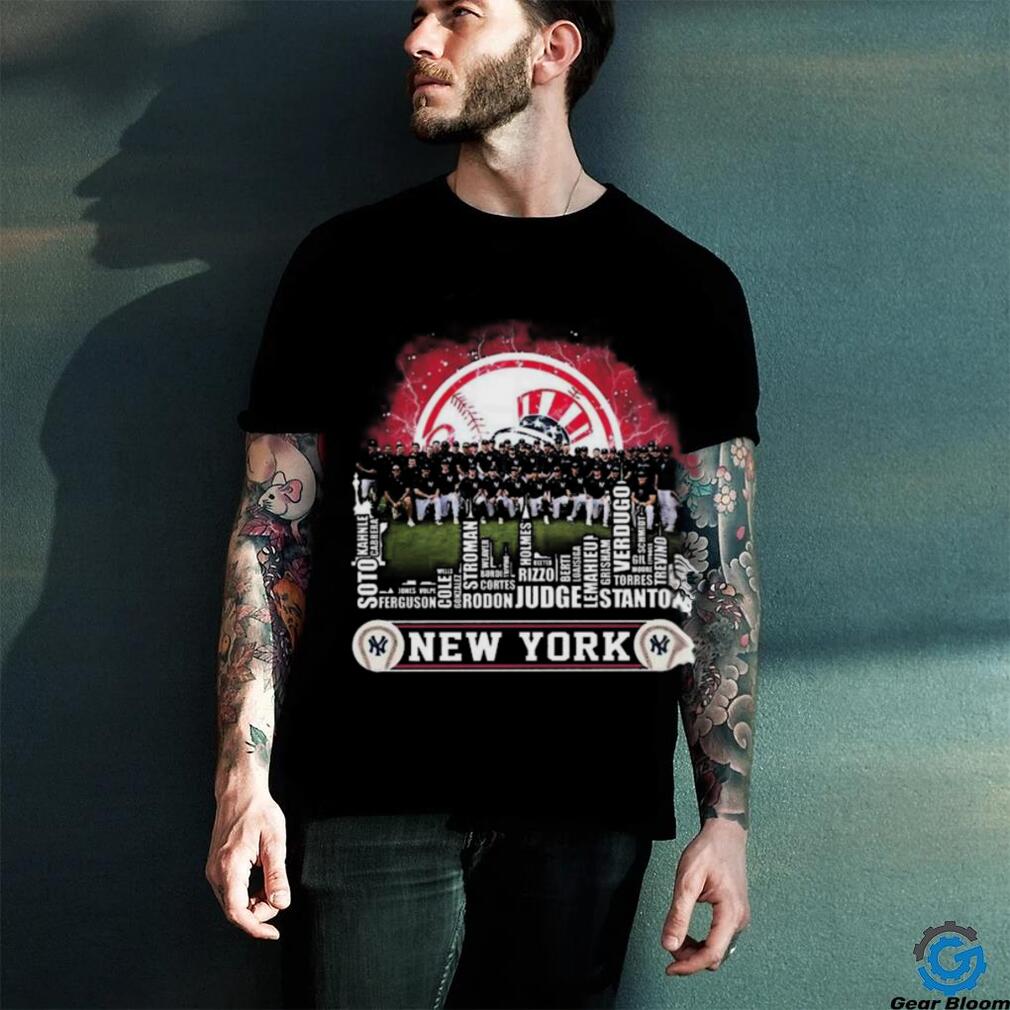New York Yankees Baseball Squad 2024 Player Name City Skyline T Shirt New York Yankees Baseball Squad 2024 Player Name City Skyline T Shirt