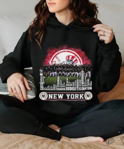 New York Yankees Baseball Squad 2024 Player Name City Skyline T Shirt