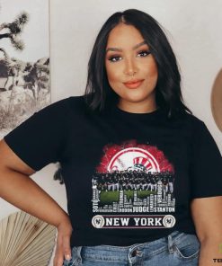 New York Yankees Baseball Squad 2024 Player Name City Skyline T Shirt