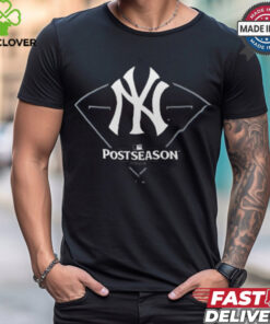 New York Yankees Black 2024 MLB Postseason Around The Horn V Neck T Shirt
