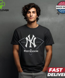 New York Yankees Black 2024 MLB Postseason Around The Horn V Neck T Shirt