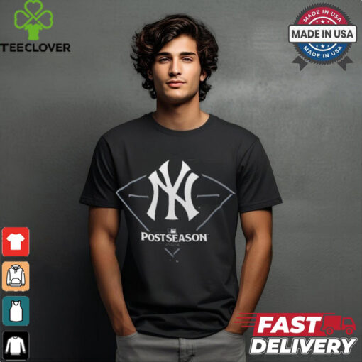 New York Yankees Black 2024 MLB Postseason Around The Horn V Neck T Shirt