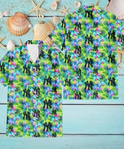 New York Yankees Blue Orchid Green Pink Leaf Green Background 3D Hawaiian Shirt Gift For Fans