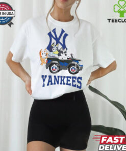 New York Yankees Bluey friends riding car shirt