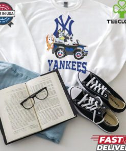New York Yankees Bluey friends riding car shirt