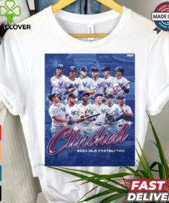 New York Yankees Clinched MLB Postseason 2024 Back To October Poster t shirt