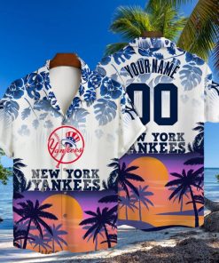 New York Yankees Custom Name And Number Major League Baseball 3D Print Hawaiian Shirt