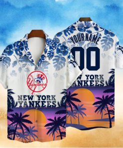 New York Yankees Custom Name And Number Major League Baseball 3D Print Hawaiian Shirt