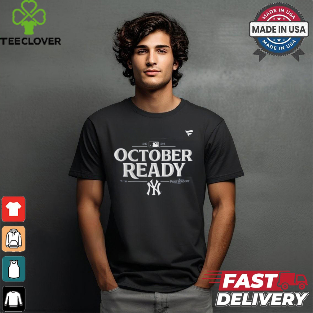 New York Yankees Fanatics Navy 2024 MLB Postseason Locker Room T Shirt New York Yankees Fanatics Navy 2024 MLB Postseason Locker Room T Shirt