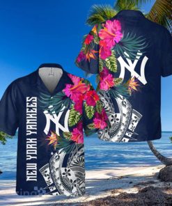 New York Yankees Flower Hawaiian Shirt