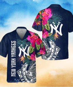 New York Yankees Flower Hawaiian Shirt