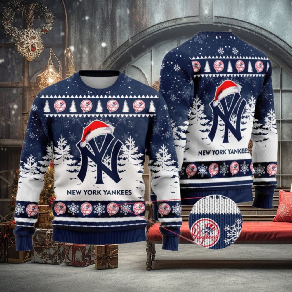 New York Yankees Funny Christmas Ugly Sweater New York Yankees Funny Christmas Ugly Sweater