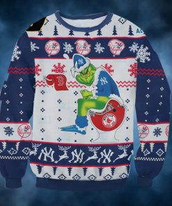 New York Yankees Funny Grinch All Over Print 3D Christmas Ugly Sweater