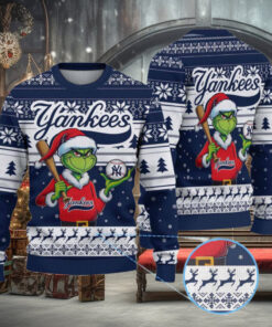 New York Yankees Funny Grinch Christmas Sweater