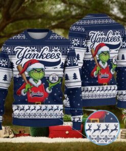 New York Yankees Funny Grinch Christmas Sweater